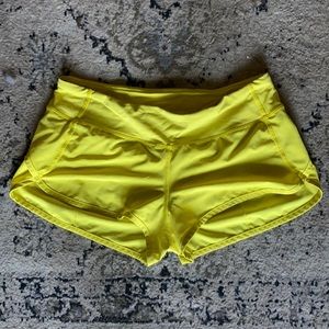 Lululemon Yellow Shorts